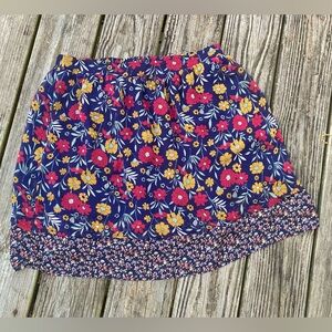 Navy Blue & Yellow/Pink Floral Skies Are Blue Skirt